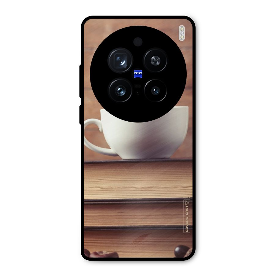 Coffee And Bookworm Metal Back Case for Vivo X200 Pro