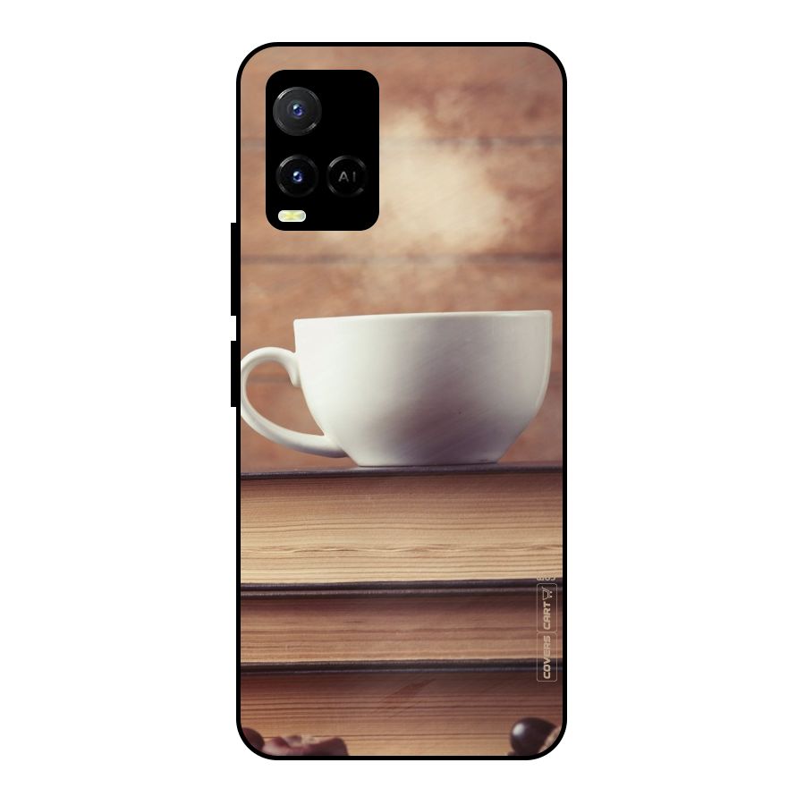 Coffee And Bookworm Metal Back Case for Vivo Y21 2021