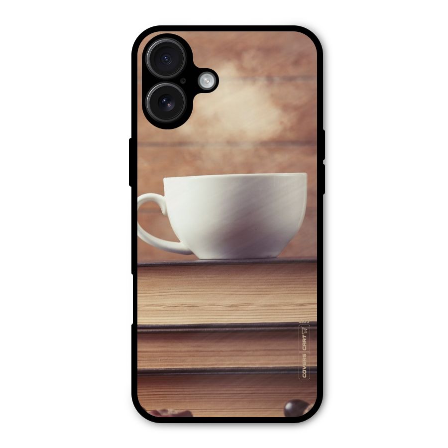 Coffee And Bookworm Metal Back Case for iPhone 16 Plus