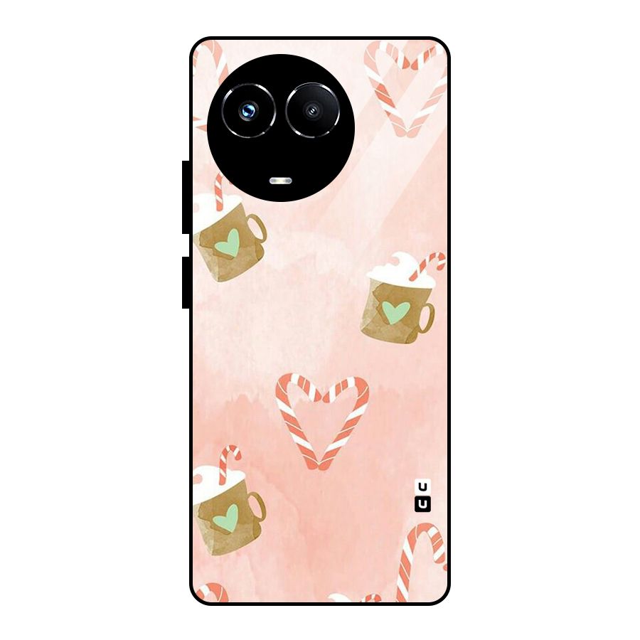Coffee And Candies Glass Back Case for Realme 11X