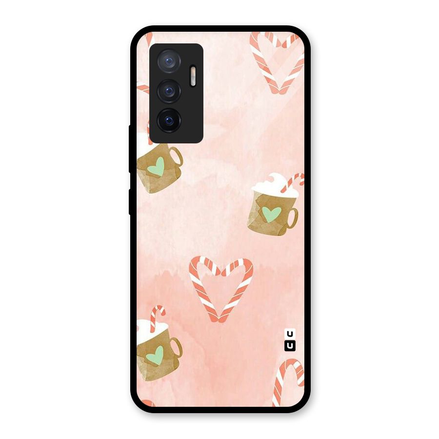 Coffee And Candies Glass Back Case for Vivo V23e