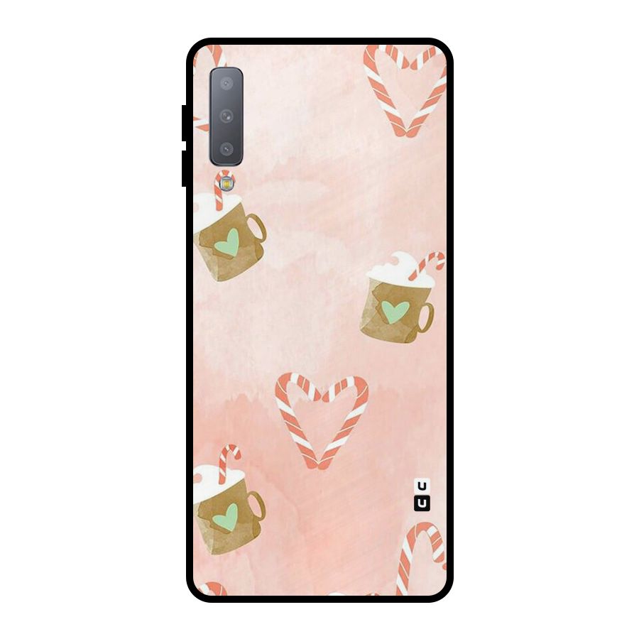 Coffee And Candies Metal Back Case for Galaxy A7 (2018)