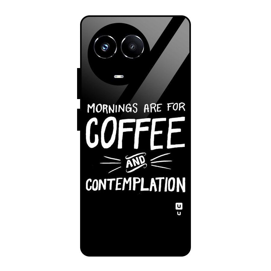 Coffee And Contemplation Glass Back Case for Realme Narzo 60X