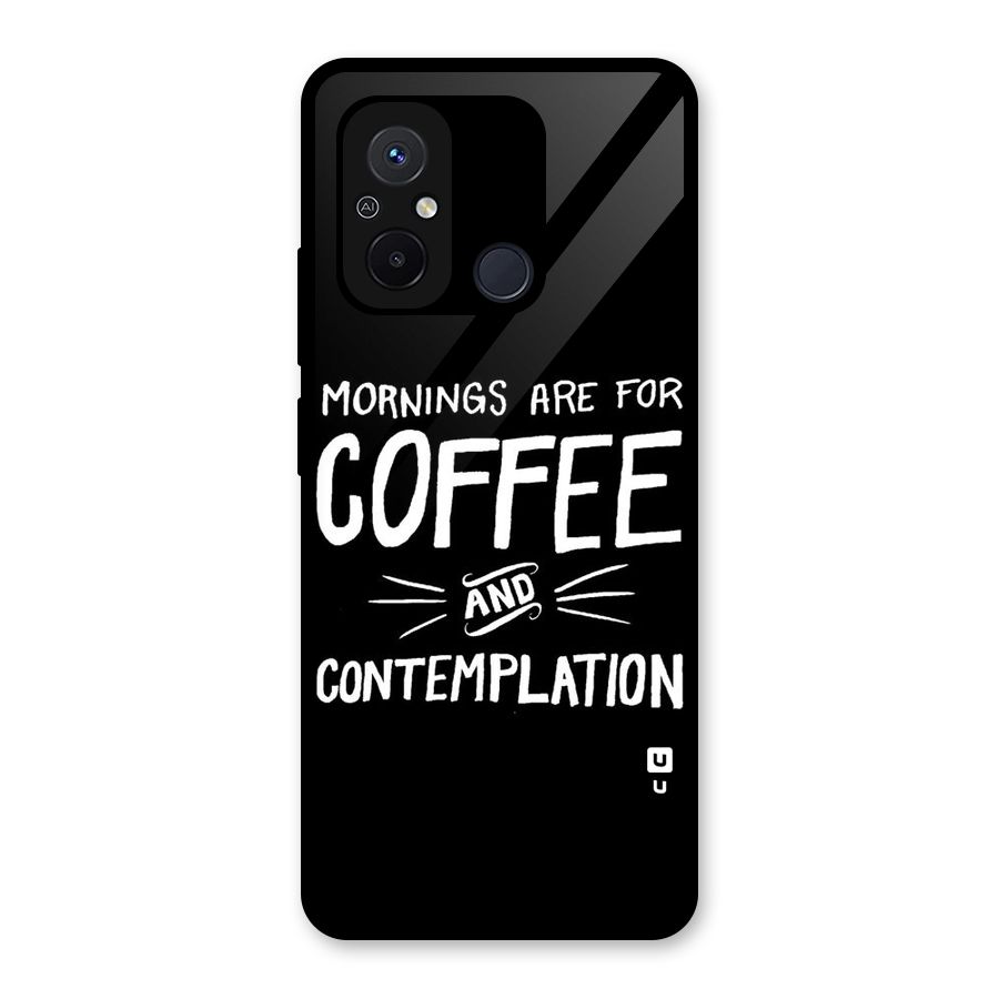 Coffee And Contemplation Glass Back Case for Redmi 12C