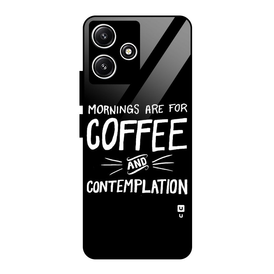 Coffee And Contemplation Glass Back Case for Redmi 12 5G