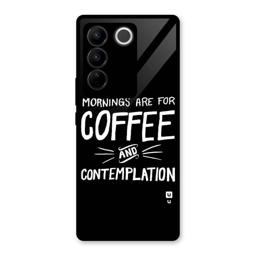 Coffee And Contemplation Glass Back Case for Vivo V27 Pro