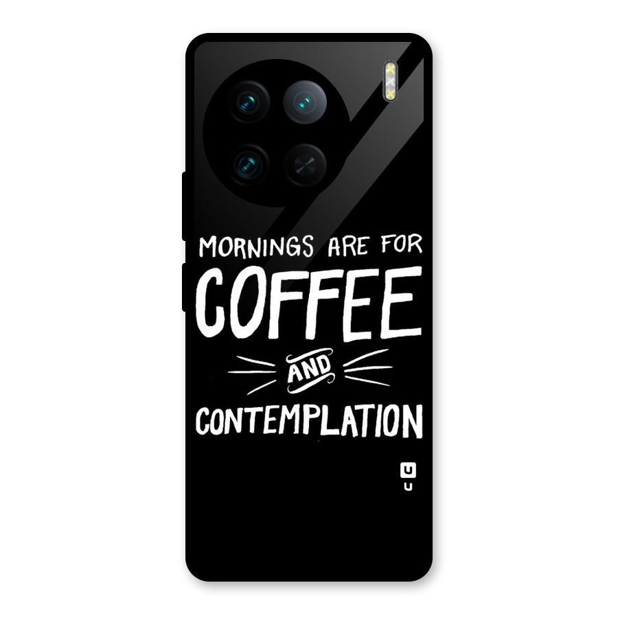 Coffee And Contemplation Glass Back Case for Vivo X90 Pro