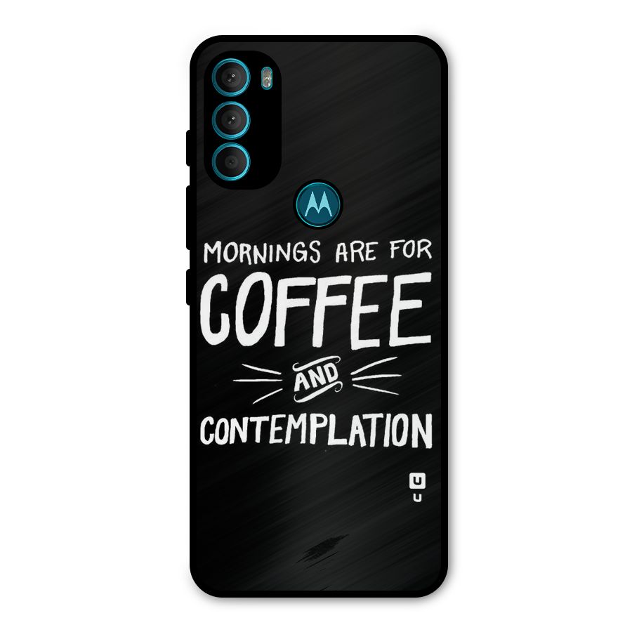 Coffee And Contemplation Metal Back Case for Moto G71 5G