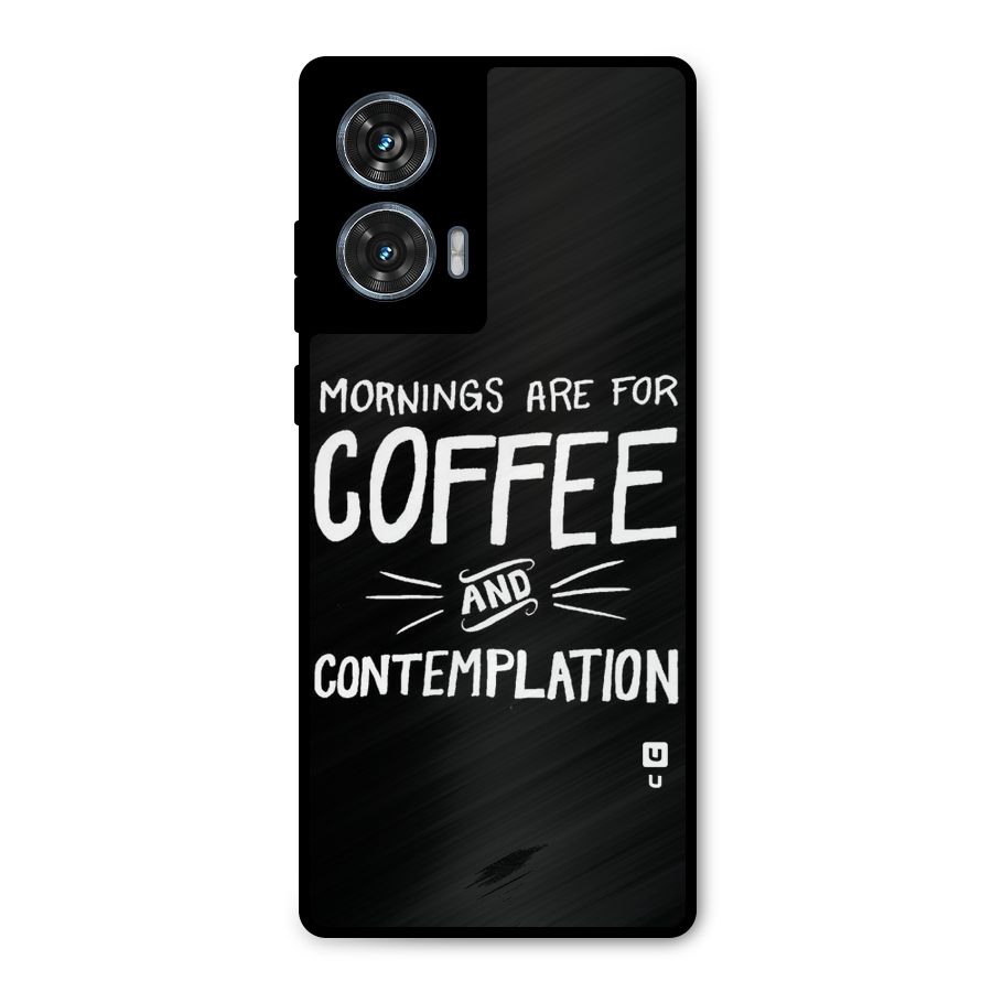 Coffee And Contemplation Metal Back Case for Motorola Edge 50 Fusion