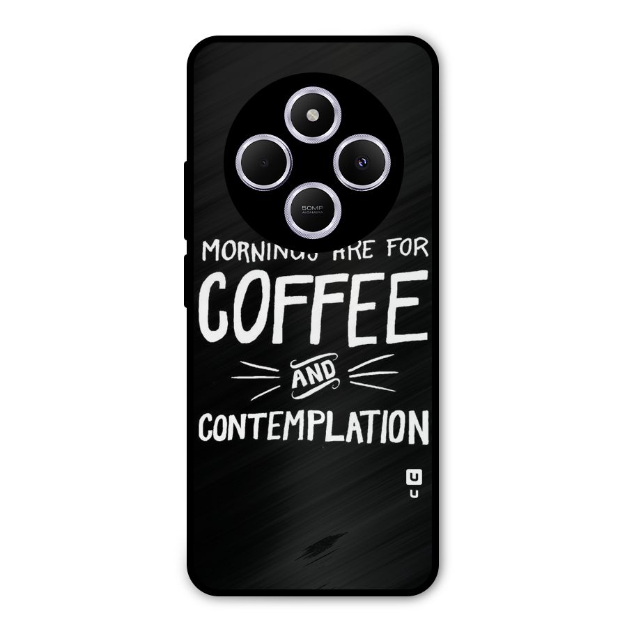 Coffee And Contemplation Metal Back Case for Poco C75 5G