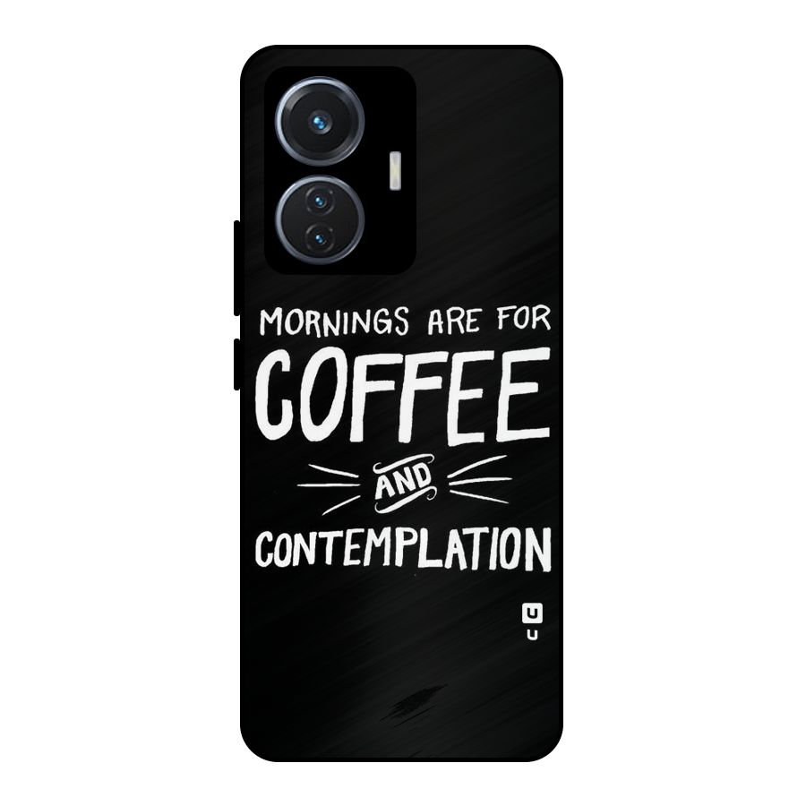 Coffee And Contemplation Metal Back Case for Vivo T1 44W