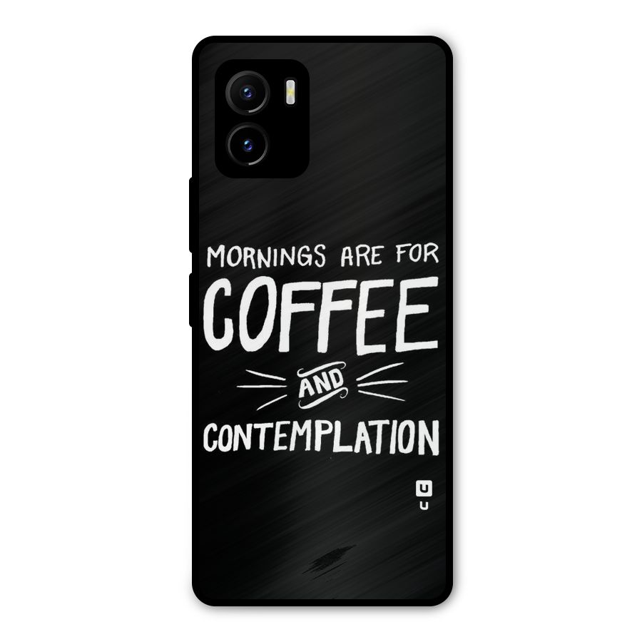 Coffee And Contemplation Metal Back Case for Vivo Y15s