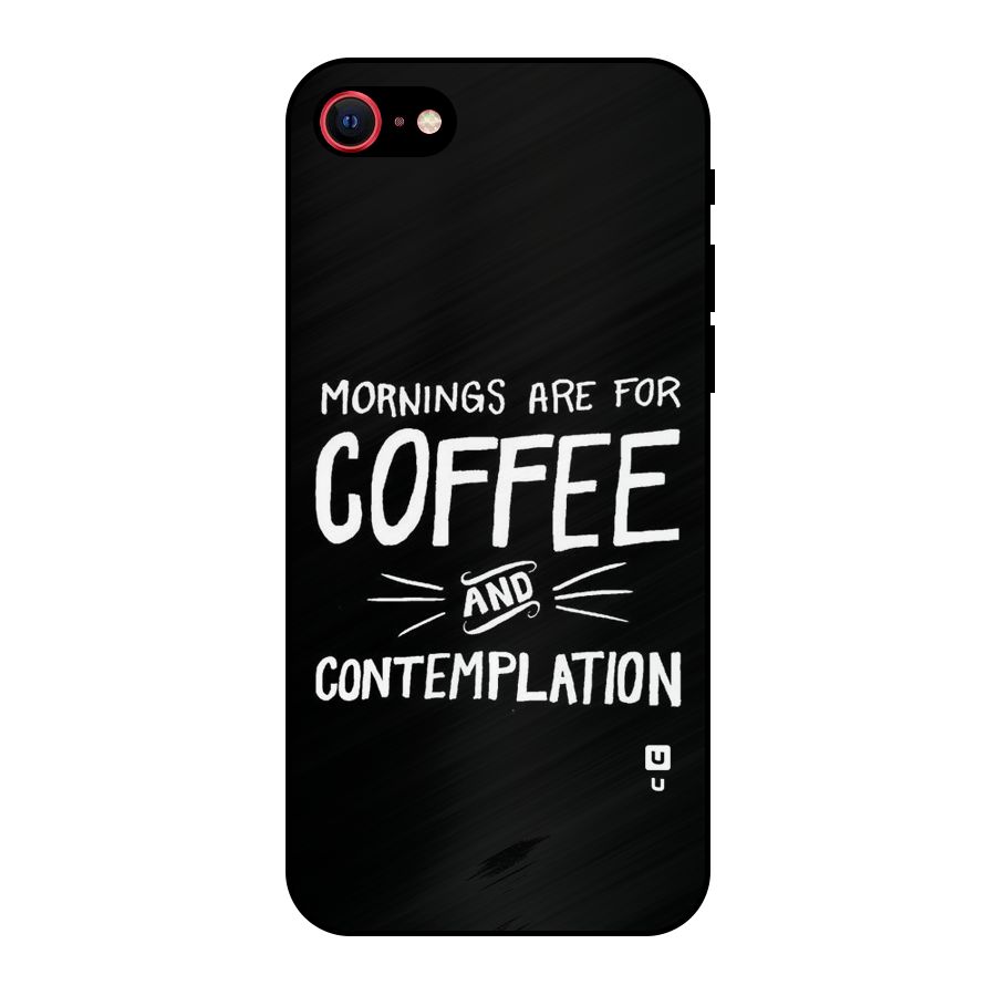 Coffee And Contemplation Metal Back Case for iPhone SE 2020