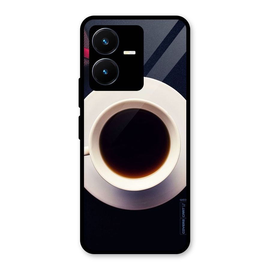 Coffee And Cookies Glass Back Case for Vivo Y22s