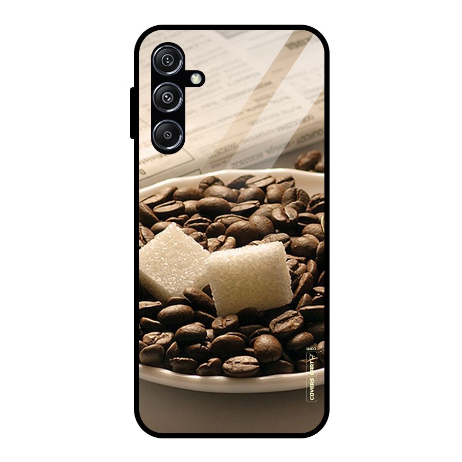 Coffee And Sugar Cubes Glass Back Case for Galaxy M34 5G