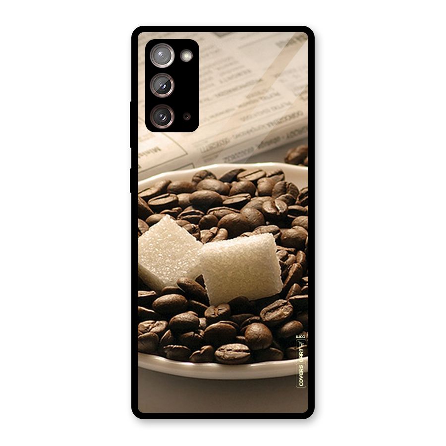 Coffee And Sugar Cubes Glass Back Case for Galaxy Note 20