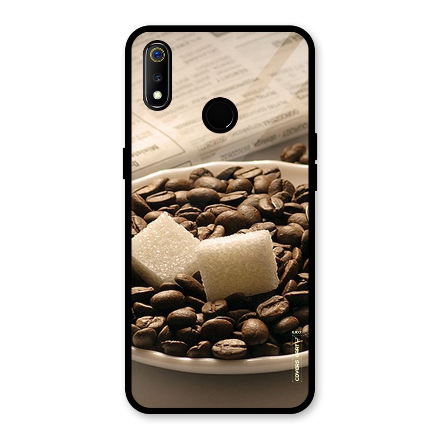 Coffee And Sugar Cubes Glass Back Case for Realme 3
