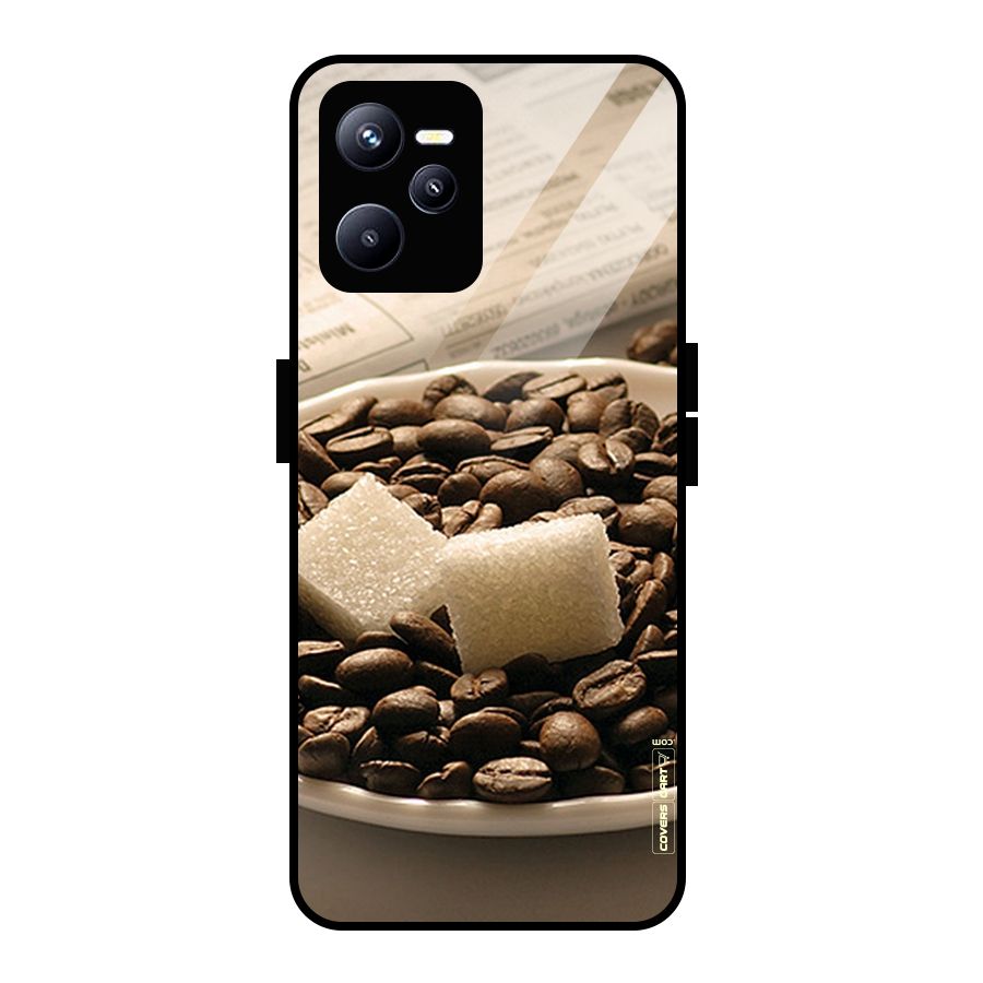 Coffee And Sugar Cubes Glass Back Case for Realme C35