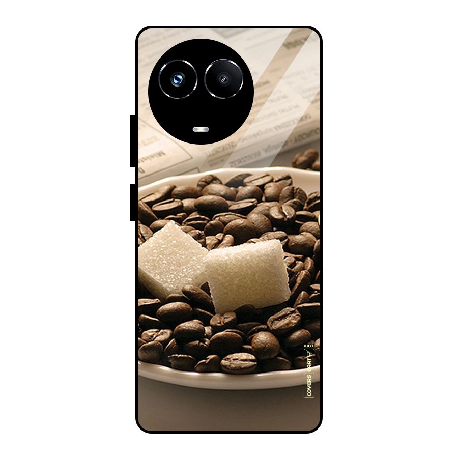 Coffee And Sugar Cubes Glass Back Case for Realme Narzo 60X