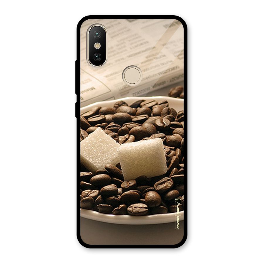 Coffee And Sugar Cubes Glass Back Case for Redmi A2