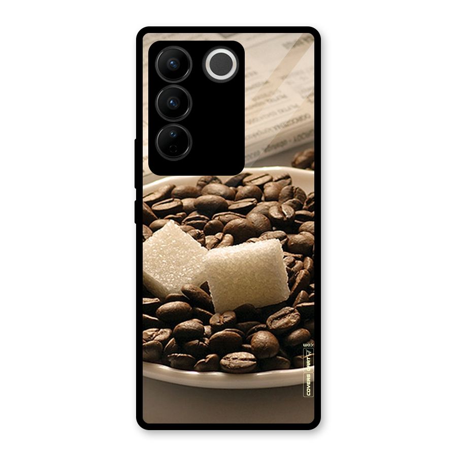 Coffee And Sugar Cubes Glass Back Case for Vivo V27