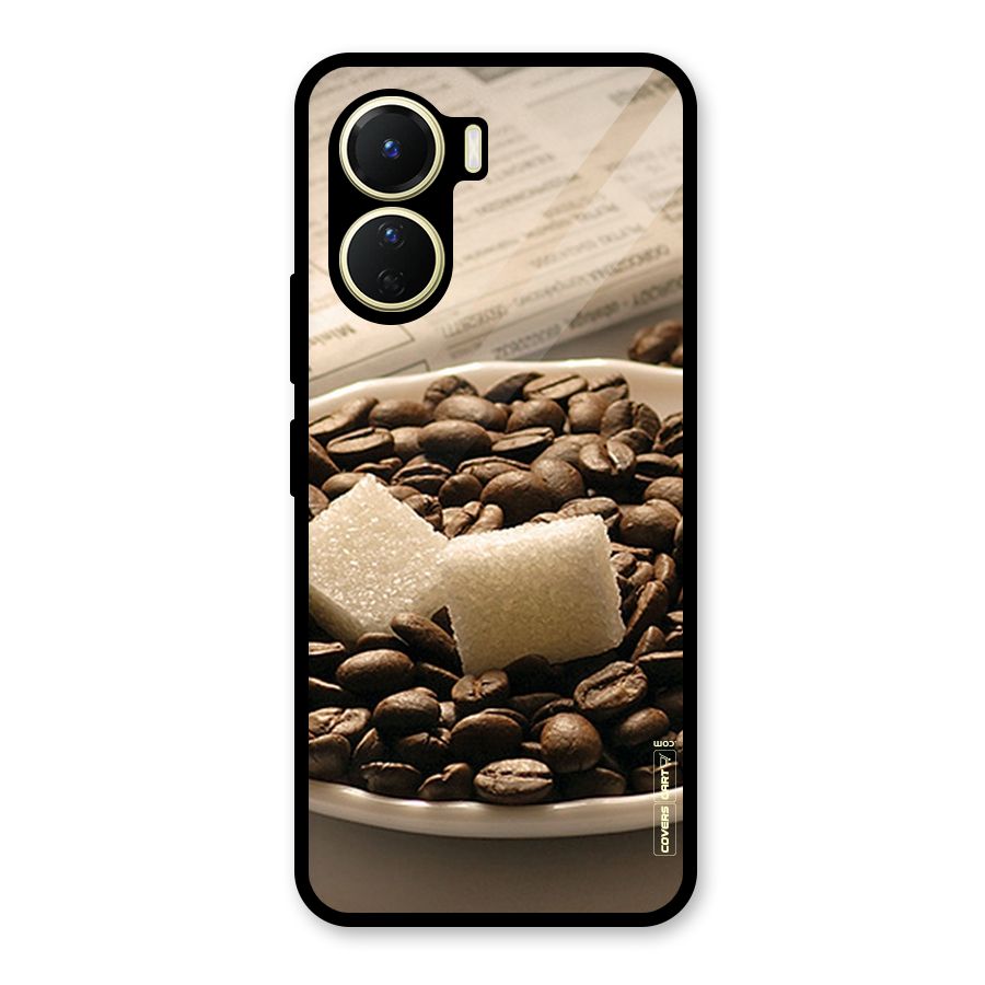 Coffee And Sugar Cubes Glass Back Case for Vivo Y16