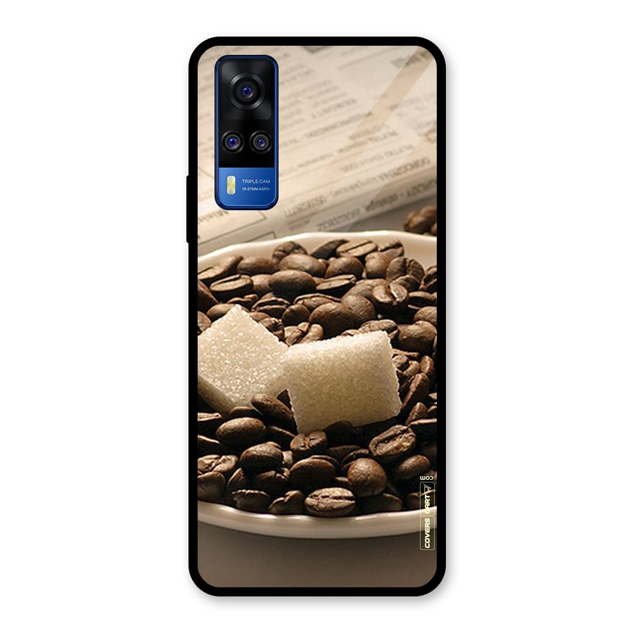 Coffee And Sugar Cubes Glass Back Case for Vivo Y31