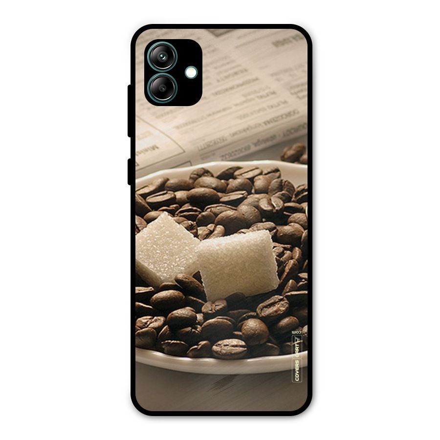Coffee And Sugar Cubes Metal Back Case for Galaxy A04