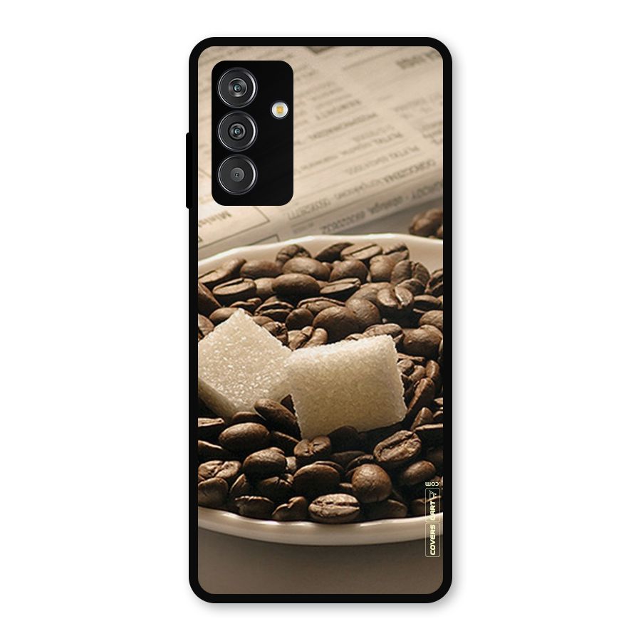 Coffee And Sugar Cubes Metal Back Case for Galaxy F13