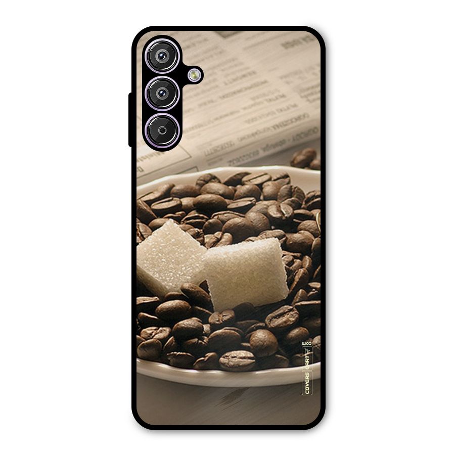 Coffee And Sugar Cubes Metal Back Case for Galaxy F15