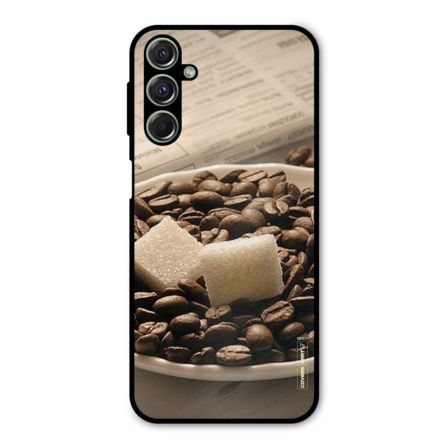 Coffee And Sugar Cubes Metal Back Case for Galaxy F34