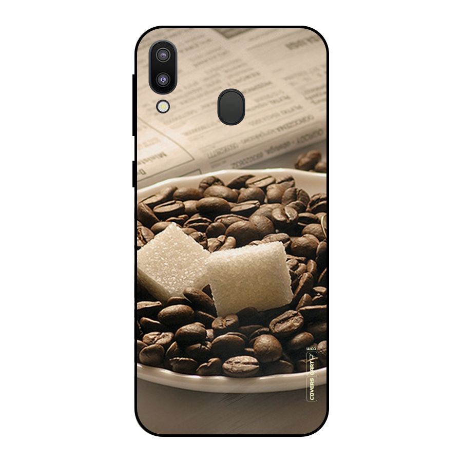 Coffee And Sugar Cubes Metal Back Case for Galaxy M20