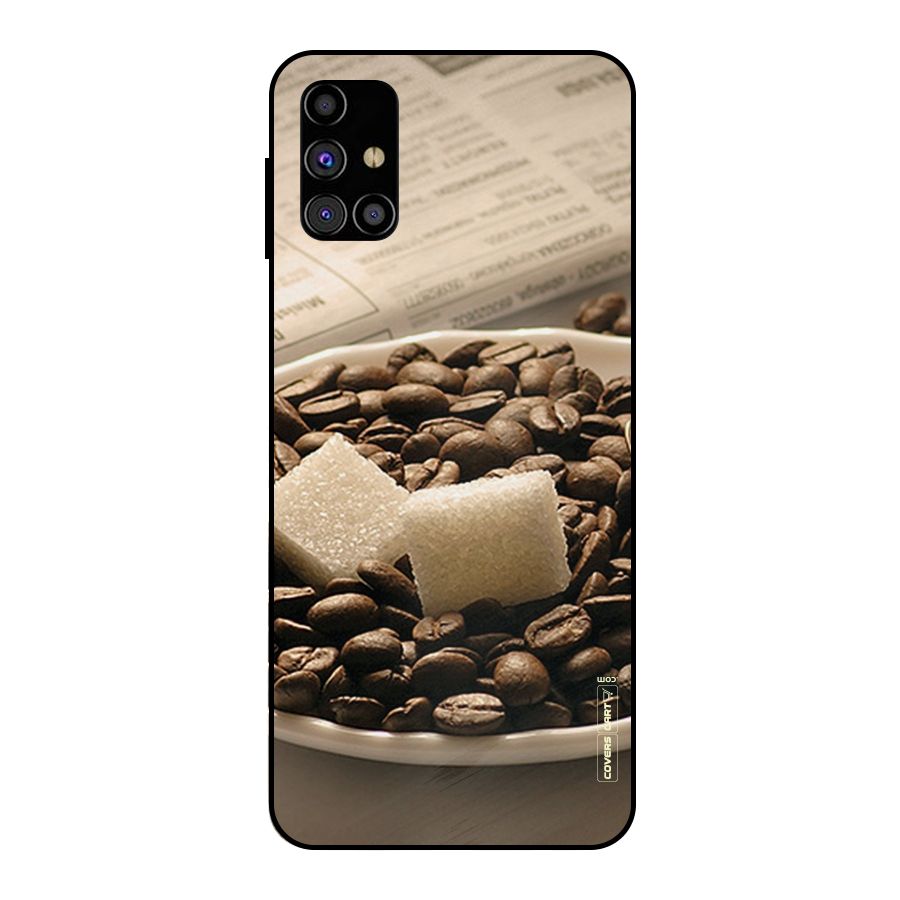 Coffee And Sugar Cubes Metal Back Case for Galaxy M31s