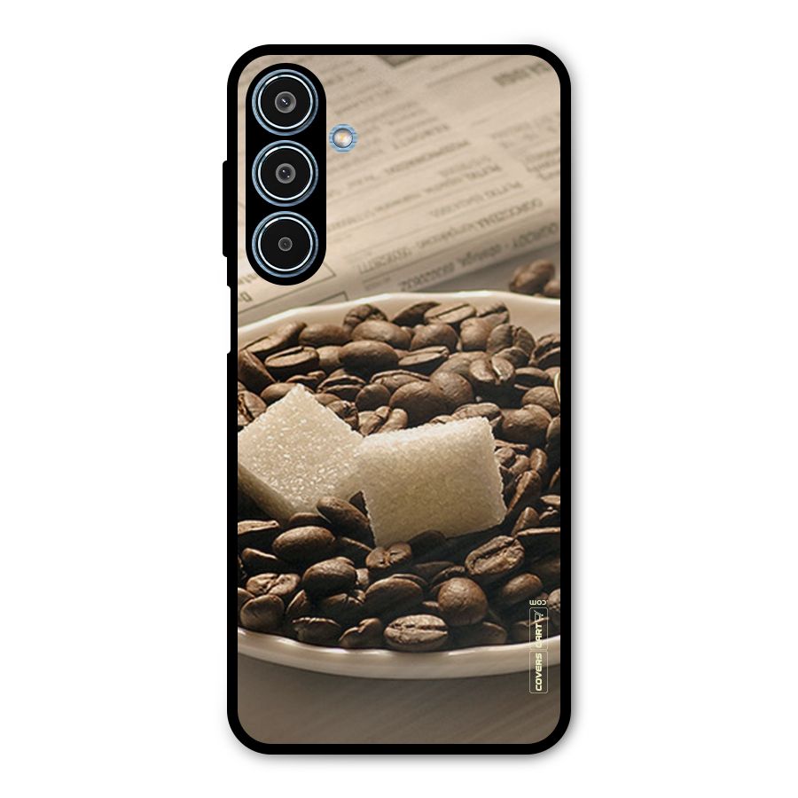Coffee And Sugar Cubes Metal Back Case for Galaxy M35