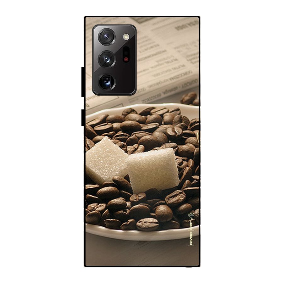 Coffee And Sugar Cubes Metal Back Case for Galaxy Note 20 Ultra 5G