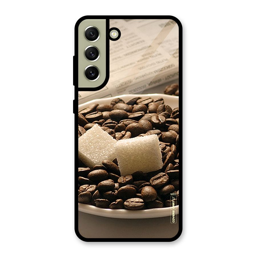 Coffee And Sugar Cubes Metal Back Case for Galaxy S21 FE 5G (2023)