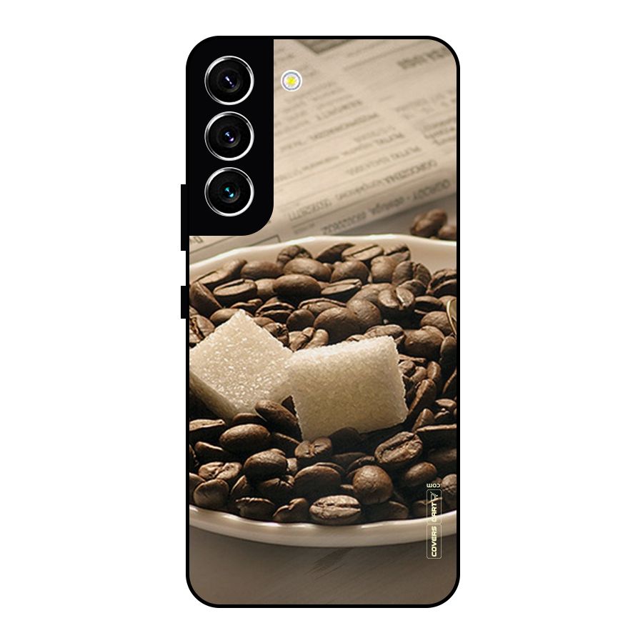 Coffee And Sugar Cubes Metal Back Case for Galaxy S22 5G