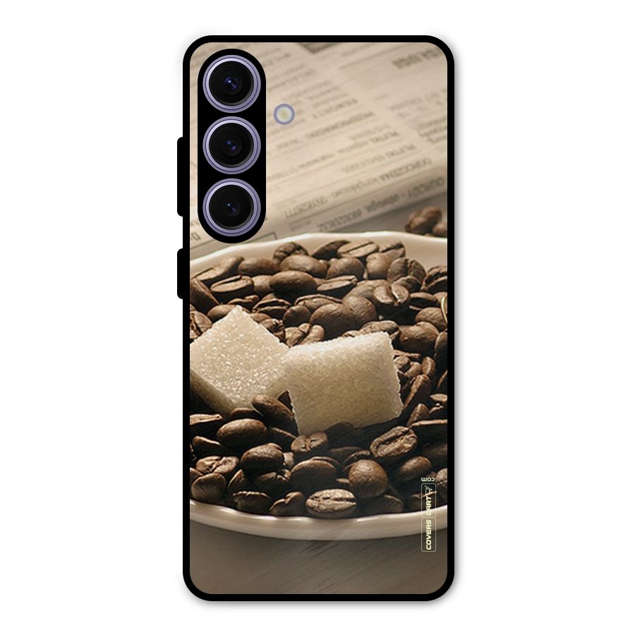 Coffee And Sugar Cubes Metal Back Case for Galaxy S24