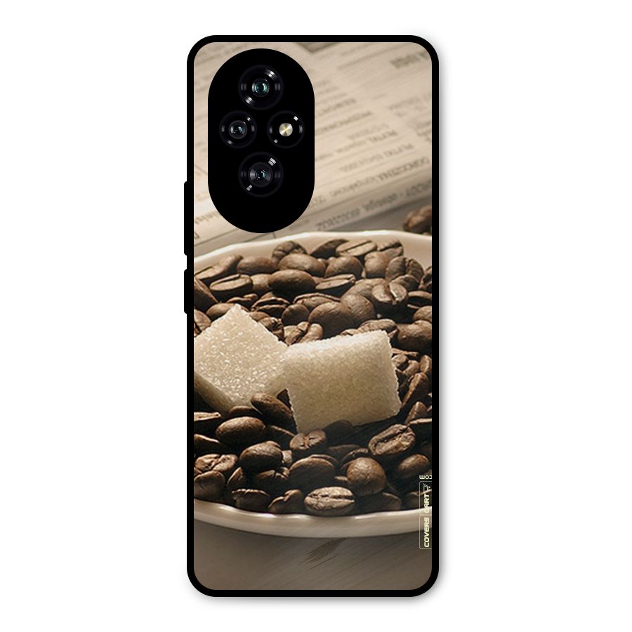 Coffee And Sugar Cubes Metal Back Case for Honor 200