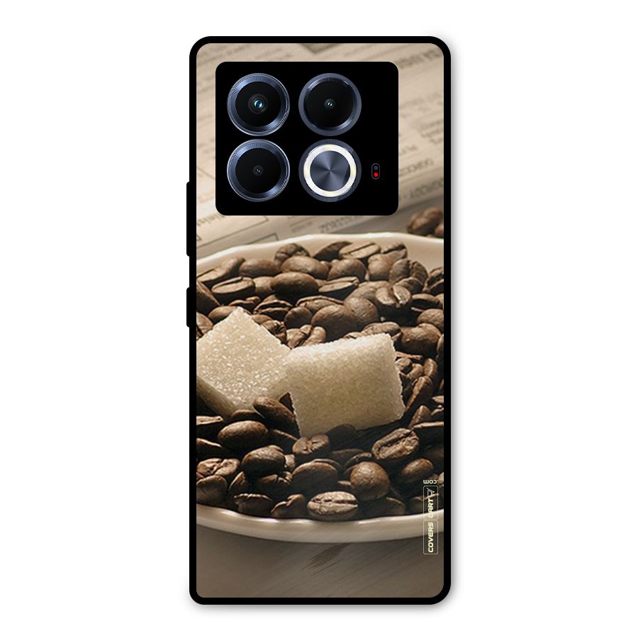 Coffee And Sugar Cubes Metal Back Case for Infinix Note 40 5G