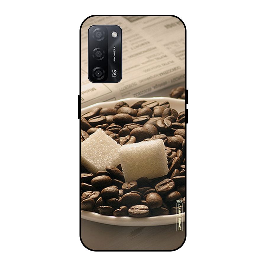 Coffee And Sugar Cubes Metal Back Case for Oppo A53s 5G