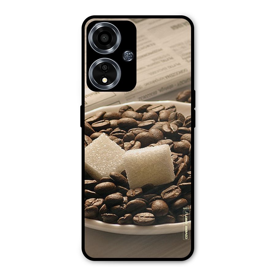 Coffee And Sugar Cubes Metal Back Case for Oppo A59