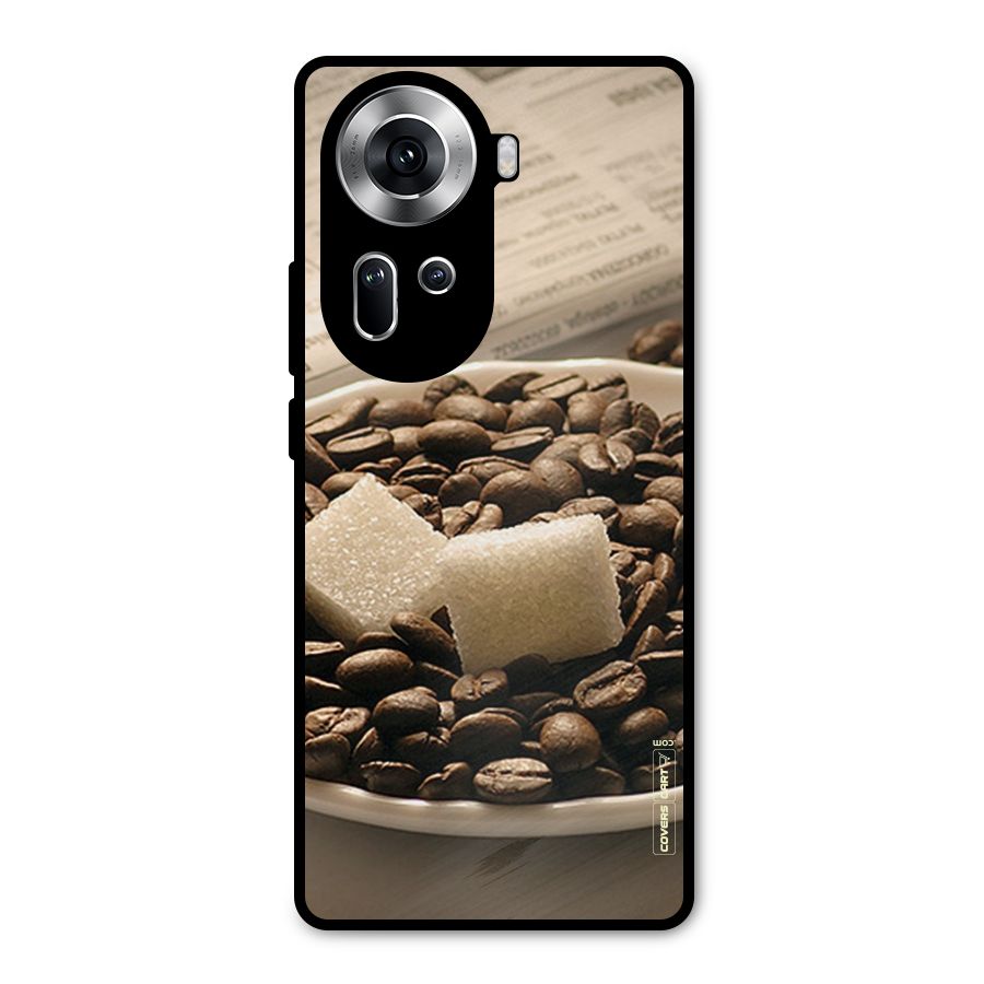 Coffee And Sugar Cubes Metal Back Case for Oppo Reno11 5G