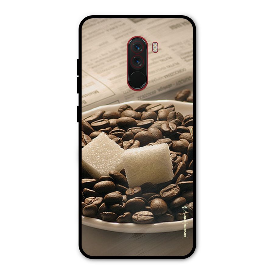 Coffee And Sugar Cubes Metal Back Case for Poco F1
