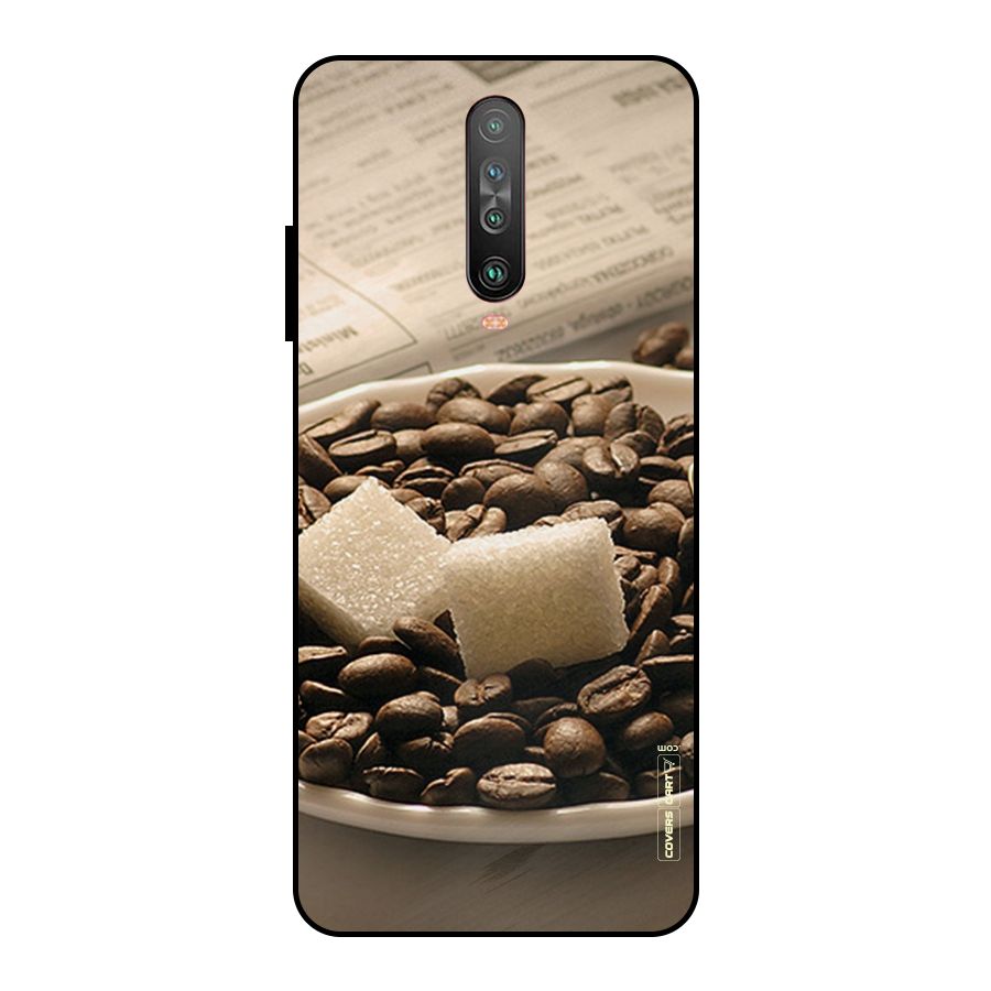 Coffee And Sugar Cubes Metal Back Case for Poco X2