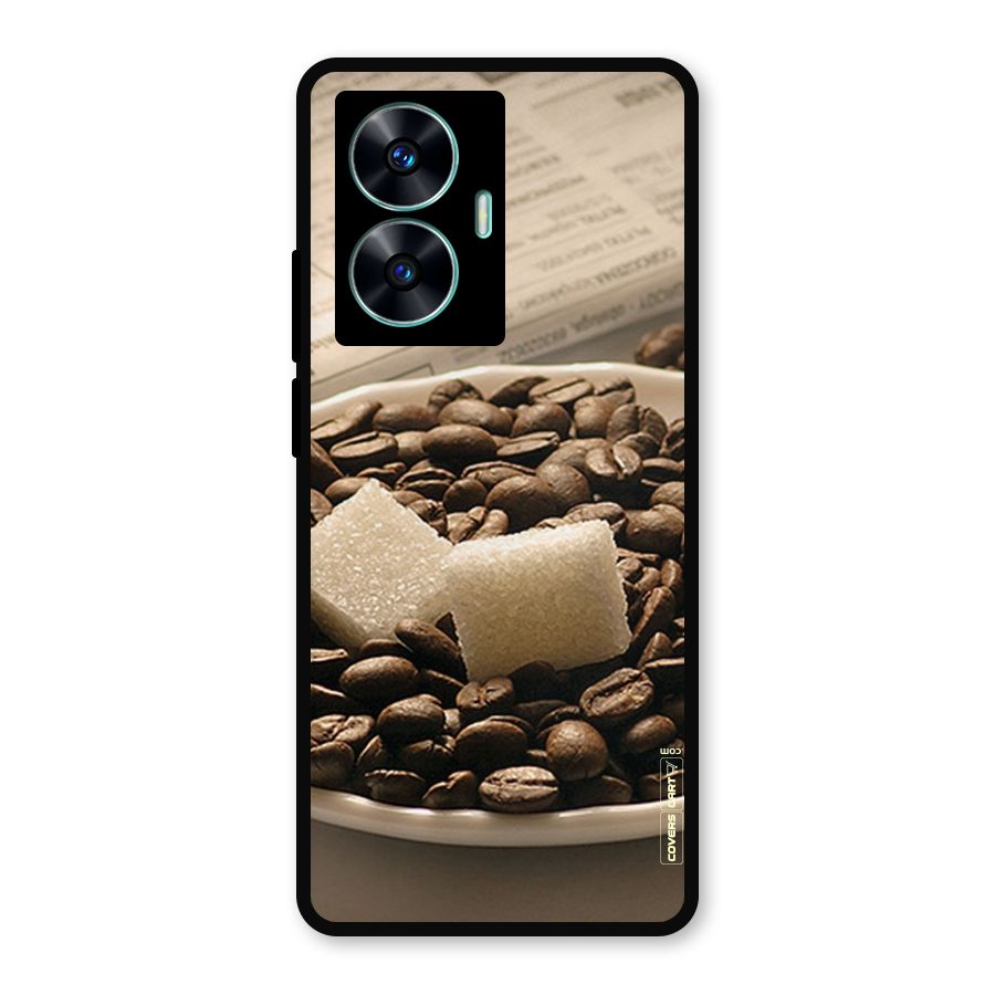 Coffee And Sugar Cubes Metal Back Case for Realme Narzo N55