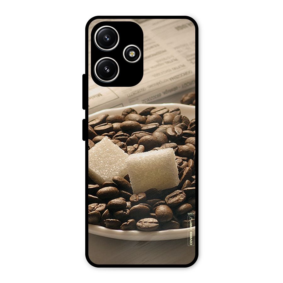 Coffee And Sugar Cubes Metal Back Case for Redmi 12 5G