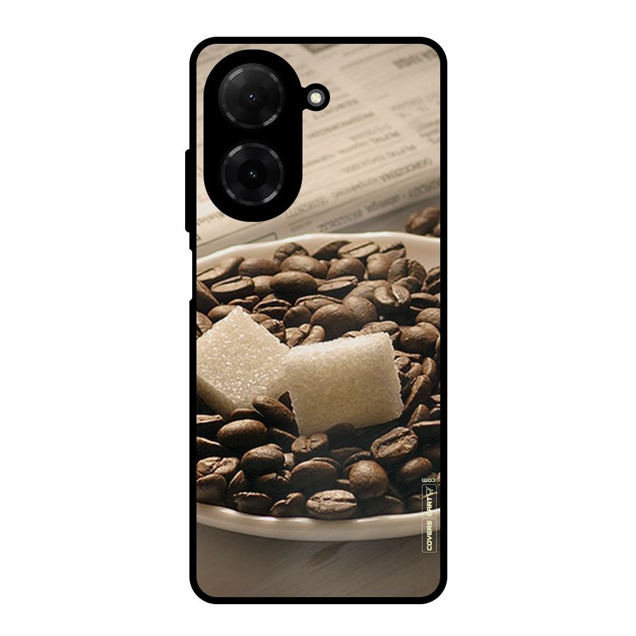 Coffee And Sugar Cubes Metal Back Case for Redmi A5 4G
