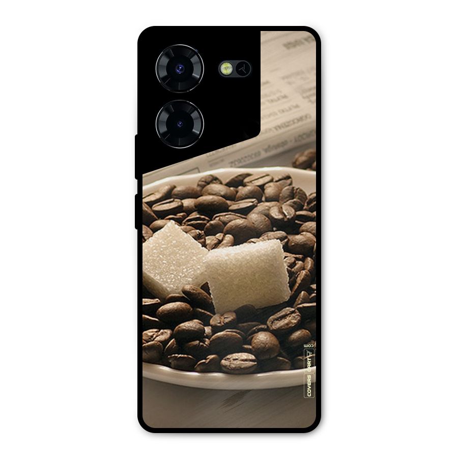 Coffee And Sugar Cubes Metal Back Case for Tecno Pova 5 Pro 5G
