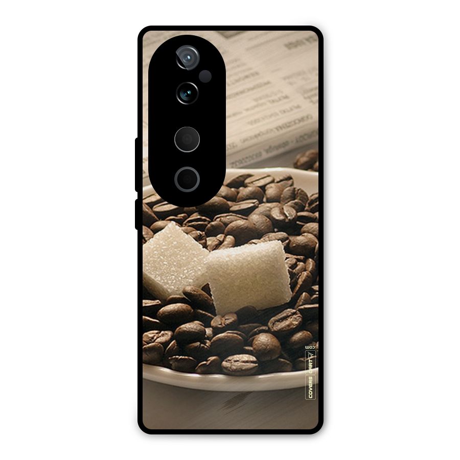 Coffee And Sugar Cubes Metal Back Case for Vivo T3 Ultra